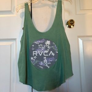 RVCA sea foam green tank top